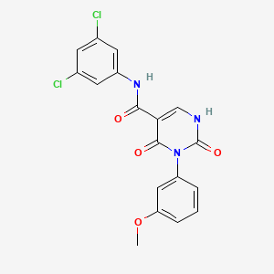 molecular formula C18H13Cl2N3O4 B15392100 N-(3,5-dichlorophenyl)-3-(3-methoxyphenyl)-2,4-dioxo-1,2,3,4-tetrahydropyrimidine-5-carboxamide 