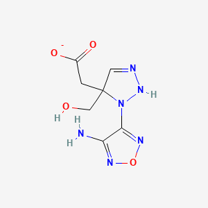 2-(1-(4-Amino-1,2,5-oxadiazol-3-yl)-5-(hydroxymethyl)-2,5-dihydro-1H-1,2,3-triazol-5-yl)acetate