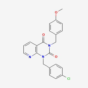 molecular formula C22H18ClN3O3 B15392124 1-[(4-chlorophenyl)methyl]-3-[(4-methoxyphenyl)methyl]-1H,2H,3H,4H-pyrido[2,3-d]pyrimidine-2,4-dione 