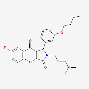 1-(3-Butoxyphenyl)-2-[3-(dimethylamino)propyl]-7-fluoro-1,2-dihydrochromeno[2,3-c]pyrrole-3,9-dione