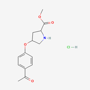 methyl (2S,4S)-4-(4-acetylphenoxy)pyrrolidine-2-carboxylate hydrochloride