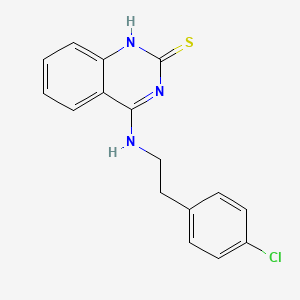 molecular formula C16H14ClN3S B15392155 4-[2-(4-chlorophenyl)ethylamino]-1H-quinazoline-2-thione 