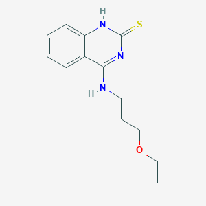 molecular formula C13H17N3OS B15392163 4-((3-ethoxypropyl)amino)quinazoline-2(1H)-thione 