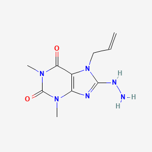 Theophylline, 7-allyl-8-hydrazino-