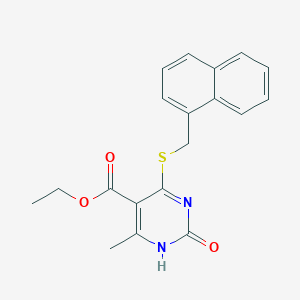 ethyl 6-methyl-4-(naphthalen-1-ylmethylsulfanyl)-2-oxo-1H-pyrimidine-5-carboxylate