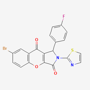 molecular formula C20H10BrFN2O3S B15392218 7-Bromo-1-(4-fluorophenyl)-2-(1,3-thiazol-2-yl)-1,2-dihydrochromeno[2,3-c]pyrrole-3,9-dione 