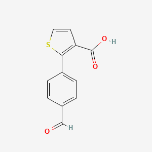 molecular formula C12H8O3S B15392233 2-(4-Formylphenyl)thiophene-3-carboxylic acid 