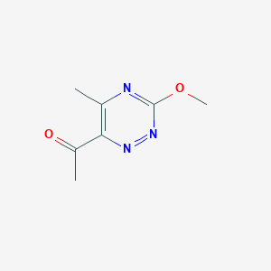 molecular formula C7H9N3O2 B153923 1-(3-Methoxy-5-methyl-1,2,4-triazin-6-yl)ethanone CAS No. 130230-57-8