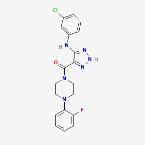 (5-((3-chlorophenyl)amino)-1H-1,2,3-triazol-4-yl)(4-(2-fluorophenyl)piperazin-1-yl)methanone