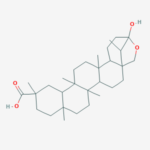 21-Hydroxy-5,8,11,14,17,24-hexamethyl-22-oxahexacyclo[19.2.1.01,18.04,17.05,14.08,13]tetracosane-11-carboxylic acid