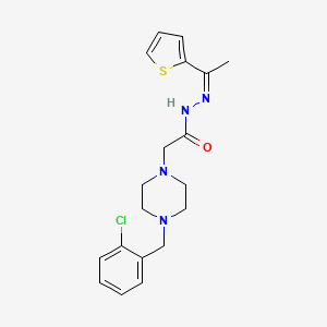 2-[4-(2-chlorobenzyl)piperazin-1-yl]-N'-[(1Z)-1-(thiophen-2-yl)ethylidene]acetohydrazide