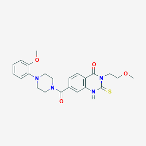 3-(2-methoxyethyl)-7-{[4-(2-methoxyphenyl)piperazin-1-yl]carbonyl}-2-thioxo-2,3-dihydroquinazolin-4(1H)-one