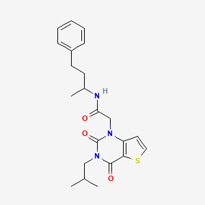 2-[3-(2-methylpropyl)-2,4-dioxo-3,4-dihydrothieno[3,2-d]pyrimidin-1(2H)-yl]-N-(4-phenylbutan-2-yl)acetamide