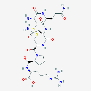 molecular formula C26H43N11O9S2 B153927 精氨加压素(4-8) CAS No. 133761-86-1
