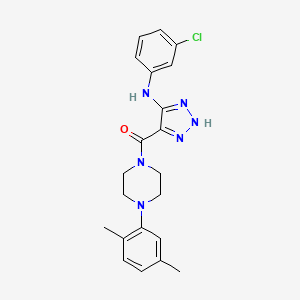 (5-((3-chlorophenyl)amino)-1H-1,2,3-triazol-4-yl)(4-(2,5-dimethylphenyl)piperazin-1-yl)methanone