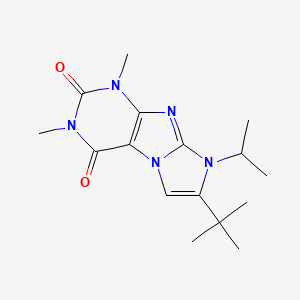 7-tert-butyl-1,3-dimethyl-8-(propan-2-yl)-1H-imidazo[2,1-f]purine-2,4(3H,8H)-dione