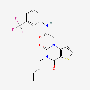 2-(3-butyl-2,4-dioxo-3,4-dihydrothieno[3,2-d]pyrimidin-1(2H)-yl)-N-(3-(trifluoromethyl)phenyl)acetamide