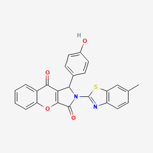 1-(4-Hydroxyphenyl)-2-(6-methyl-1,3-benzothiazol-2-yl)-1,2-dihydrochromeno[2,3-c]pyrrole-3,9-dione