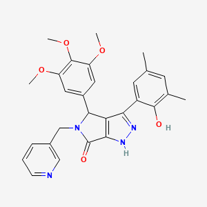 3-(2-hydroxy-3,5-dimethylphenyl)-5-(pyridin-3-ylmethyl)-4-(3,4,5-trimethoxyphenyl)-4,5-dihydropyrrolo[3,4-c]pyrazol-6(2H)-one