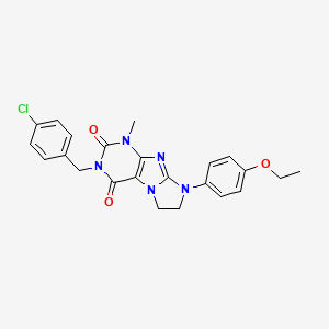 2-[(4-Chlorophenyl)methyl]-6-(4-ethoxyphenyl)-4-methyl-7,8-dihydropurino[7,8-a]imidazole-1,3-dione