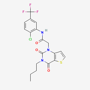 2-(3-butyl-2,4-dioxo-3,4-dihydrothieno[3,2-d]pyrimidin-1(2H)-yl)-N-(2-chloro-5-(trifluoromethyl)phenyl)acetamide