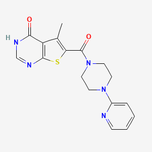 (4-Hydroxy-5-methylthieno[2,3-d]pyrimidin-6-yl)[4-(pyridin-2-yl)piperazin-1-yl]methanone