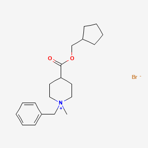 1-Benzyl-4-((cyclopentylmethoxy)carbonyl)-1-methylpiperidin-1-ium bromide