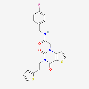 2-(2,4-dioxo-3-(2-(thiophen-2-yl)ethyl)-3,4-dihydrothieno[3,2-d]pyrimidin-1(2H)-yl)-N-(4-fluorobenzyl)acetamide