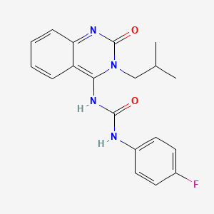 (E)-1-(4-fluorophenyl)-3-(3-isobutyl-2-oxo-2,3-dihydroquinazolin-4(1H)-ylidene)urea