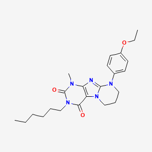 9-(4-ethoxyphenyl)-3-hexyl-1-methyl-6,7,8,9-tetrahydropyrimido[2,1-f]purine-2,4(1H,3H)-dione