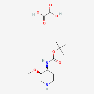 tert-butyl N-[(3R,4S)-3-methoxypiperidin-4-yl]carbamate;oxalic acid