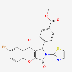 Methyl 4-[7-bromo-3,9-dioxo-2-(1,3-thiazol-2-yl)-1,2,3,9-tetrahydrochromeno[2,3-c]pyrrol-1-yl]benzoate