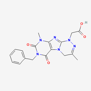 (7-benzyl-3,9-dimethyl-6,8-dioxo-6,7,8,9-tetrahydro[1,2,4]triazino[3,4-f]purin-1(4H)-yl)acetic acid