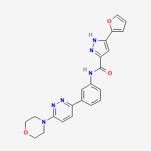 3-(furan-2-yl)-N-(3-(6-morpholinopyridazin-3-yl)phenyl)-1H-pyrazole-5-carboxamide