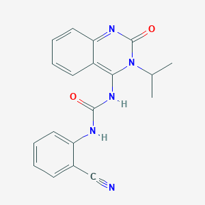 (E)-1-(2-cyanophenyl)-3-(3-isopropyl-2-oxo-2,3-dihydroquinazolin-4(1H)-ylidene)urea