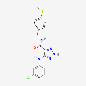 5-[(3-chlorophenyl)amino]-N-[4-(methylsulfanyl)benzyl]-1H-1,2,3-triazole-4-carboxamide