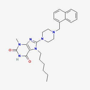 7-hexyl-3-methyl-8-(4-(naphthalen-1-ylmethyl)piperazin-1-yl)-1H-purine-2,6(3H,7H)-dione