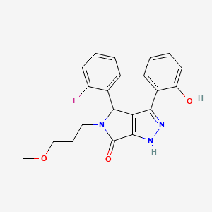 4-(2-fluorophenyl)-3-(2-hydroxyphenyl)-5-(3-methoxypropyl)-4,5-dihydropyrrolo[3,4-c]pyrazol-6(2H)-one