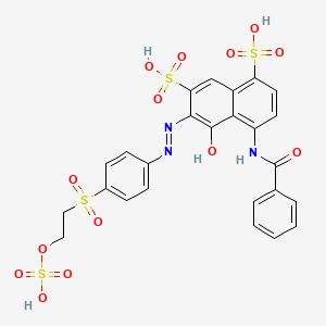 1,7-Naphthalenedisulfonic acid, 4-(benzoylamino)-5-hydroxy-6-[[4-[[2-(sulfooxy)ethyl]sulfonyl]phenyl]azo]-