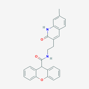 N-(2-(7-methyl-2-oxo-1,2-dihydroquinolin-3-yl)ethyl)-9H-xanthene-9-carboxamide