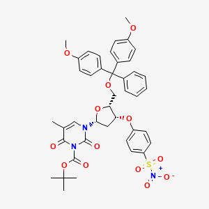 tert-butyl 3-[(2R,4R,5R)-5-[[bis(4-methoxyphenyl)-phenylmethoxy]methyl]-4-(4-nitrosulfonylphenoxy)oxolan-2-yl]-5-methyl-2,6-dioxopyrimidine-1-carboxylate