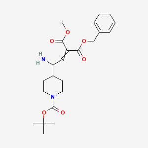 3-O-benzyl 1-O-methyl 2-[2-amino-2-[1-[(2-methylpropan-2-yl)oxycarbonyl]piperidin-4-yl]ethylidene]propanedioate