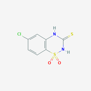 2H-1,2,4-Benzothiadiazine-3(4H)-thione, 6-chloro-, 1,1-dioxide