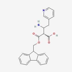 (2R)-3-amino-2-(9H-fluoren-9-ylmethoxycarbonyl)-4-pyridin-3-ylbutanoic acid