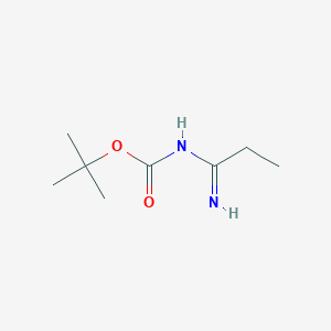 molecular formula C8H16N2O2 B15393864 tert-butylN-propanimidoylcarbamate 