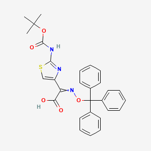 molecular formula C29H27N3O5S B15393871 (Z)-2-(2-Boc-aminothiazole-4-yl-)-2-trityloxyiminoacetic acid 