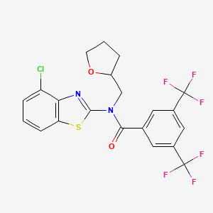 N-(4-chlorobenzo[d]thiazol-2-yl)-N-((tetrahydrofuran-2-yl)methyl)-3,5-bis(trifluoromethyl)benzamide