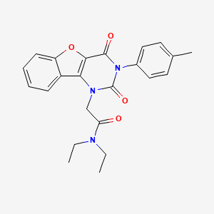 molecular formula C23H23N3O4 B15393920 N,N-diethyl-2-[3-(4-methylphenyl)-2,4-dioxo-[1]benzofuro[3,2-d]pyrimidin-1-yl]acetamide 