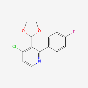 4-Chloro-3-(1,3-dioxolan-2-yl)-2-(4-fluorophenyl)pyridine