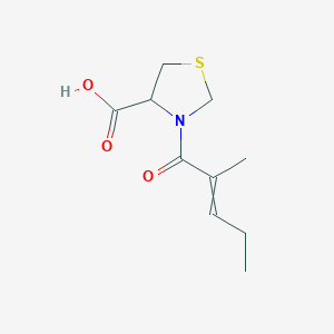 3-(2-methylpent-2-enoyl)-1,3-thiazolidine-4-carboxylic acid